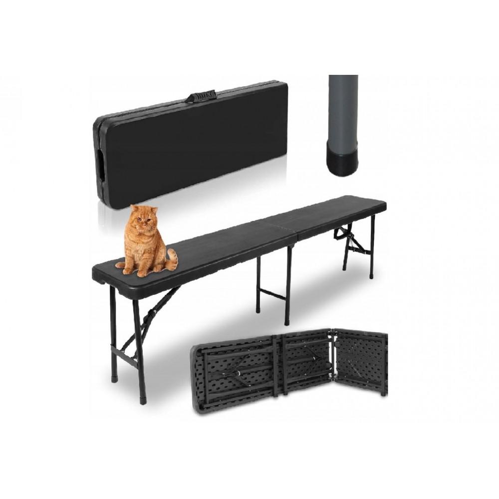 Скамейка садовая Bonro BS 183-2 складная Черный (42400483) - фото 3