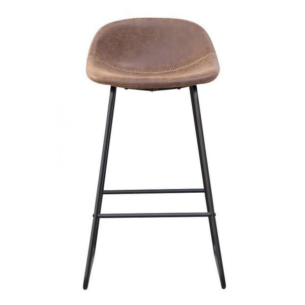 Барний стілець високий Group SDM Бостон метал/екошкіра Темно-коричневий - фото 3