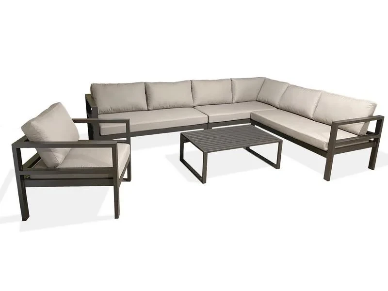 Комплект садовой мягкой мебели Loft с металлическим каркасом Серый (KS-1225-YR)