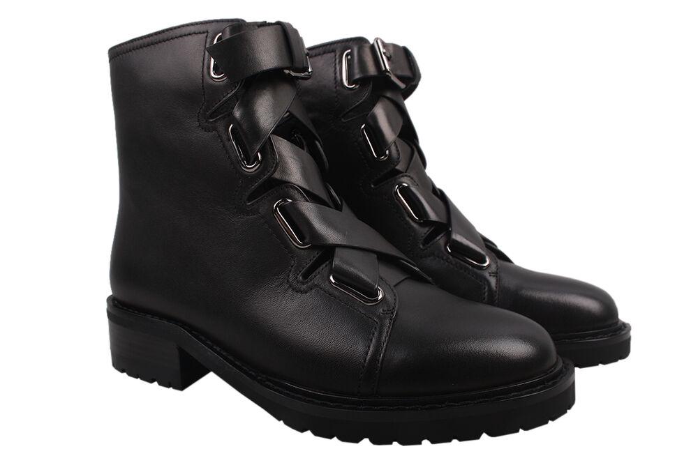 Ботинки Reuchll на платформе женские из кожи р. 36 Черный (40-9DHC)