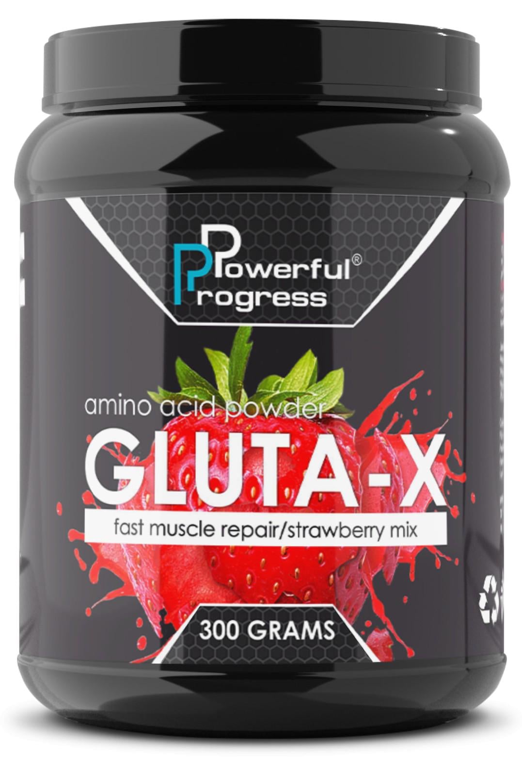 Амінокислота Powerful Progress Gluta-X Полуниця 300 г Амінокислота Powerful Progress Gluta-X Полуниця 300 г