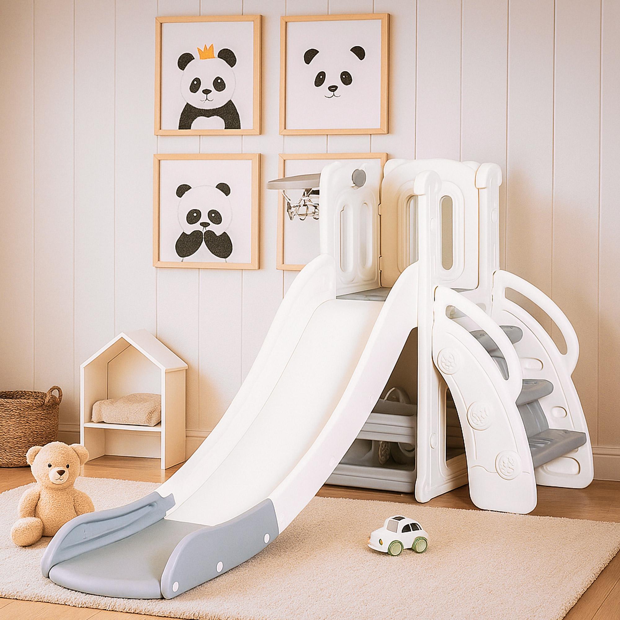 Гірка для дітей Mealux Merida White/Grey (KD-B011 White/Grey) - фото 2 Гірка для дітей Mealux Merida White/Grey (KD-B011 White/Grey) - фото 2