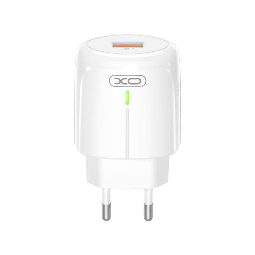Зарядное устройство сетевое Xo L112 1USB/QC3.0/18 W White