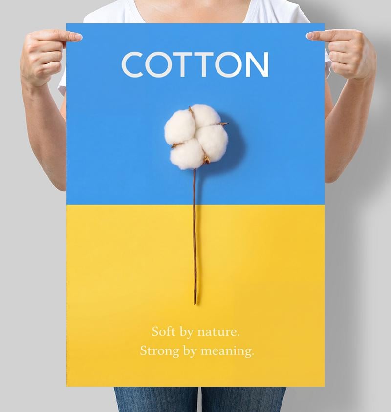 Постер патріотичний Cotton Бавовна 30x42 см A3 без рамки (NU152_A3)