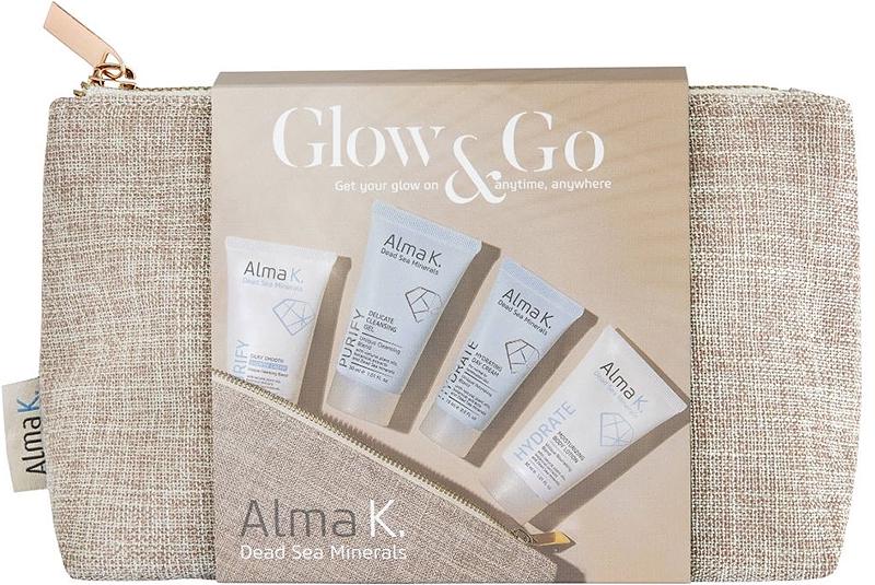 Подарочный набор косметики женский Alma K. Glow&Go дорожный 4 ед. 30/30/15/30 мл (29576831)