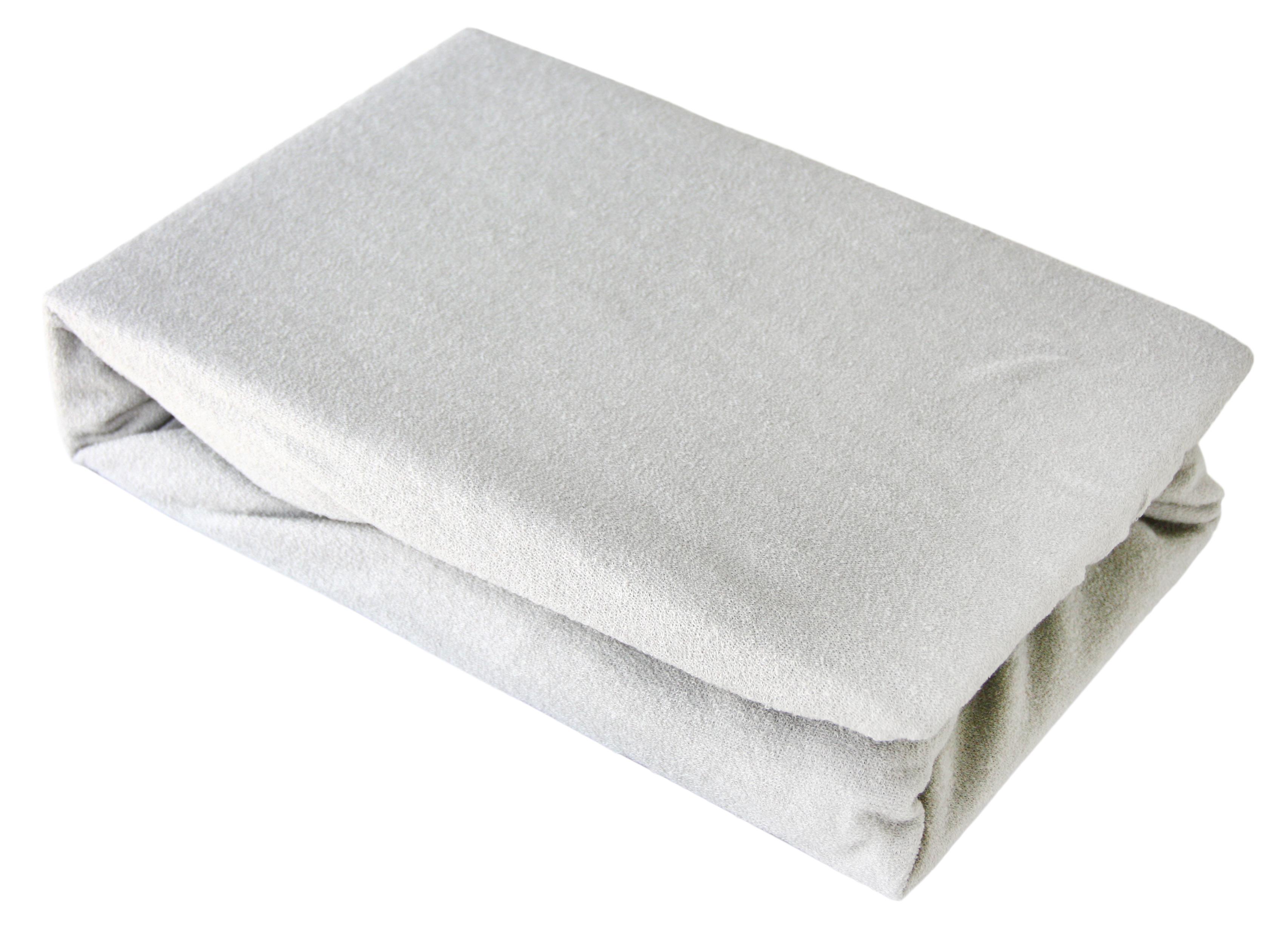 Простынь на резинке махровая LH Terry Premium 160х200 см Серый