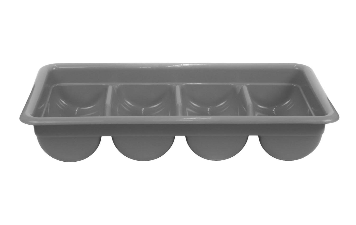 Лоток для столовых приборов на 4 отделения из полипропилена 52х29х10 см Серый Лоток для столовых приборов на 4 отделения из полипропилена 52х29х10 см Серый