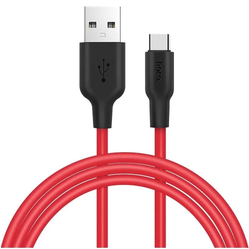 Кабель Hoco X21 Cable Quick Charge Type-C USB быстрая зарядка 1 м Красный (1962039427)