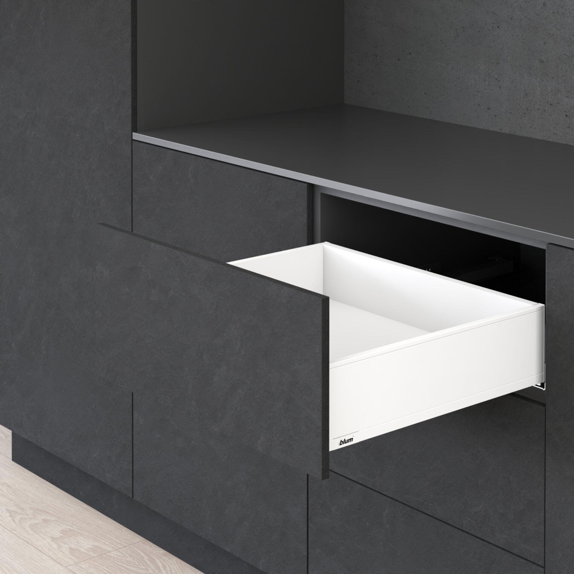 Тандембокс Blum Legrabox К 350х144 мм полного выдвижения с доводчиком комплект Белый Тандембокс Blum Legrabox К 350х144 мм полного выдвижения с доводчиком комплект Белый