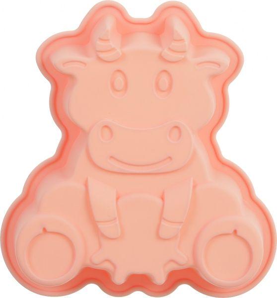 Форма для выпечки кексов FSK Коровка 19х25х4,5 см Персиковый