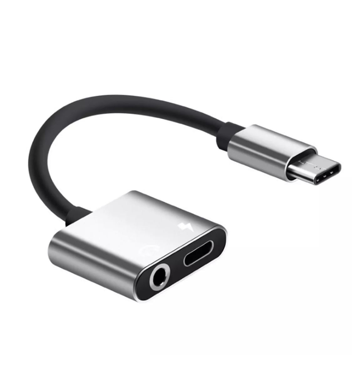 Переходник-сплиттер 2в1 USB-C Type C в 3,5 мм Jack Audio (963664914)