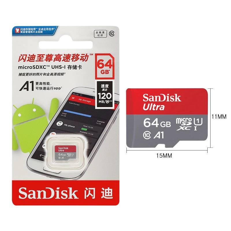 Карта пам'яті SanDisk microSDXC Class 10 64 Gb 120 МБ/с (1896549077) - фото 3