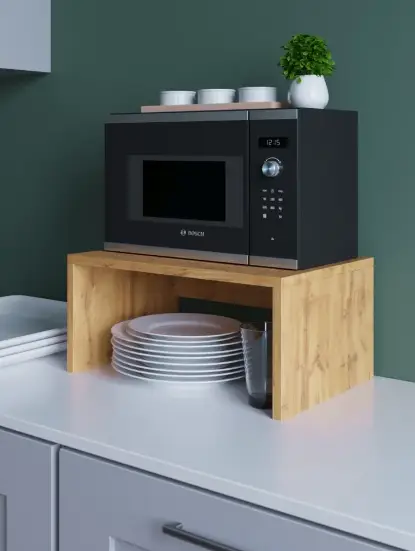 Полиця для мікрохвильової печі Крафт/Золотий (Мікро-6-15) - фото 1