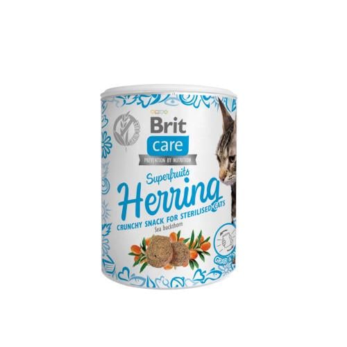 Ласощі для котів Brit Care Superfruits Herring 100 г оселедець Ласощі для котів Brit Care Superfruits Herring 100 г оселедець