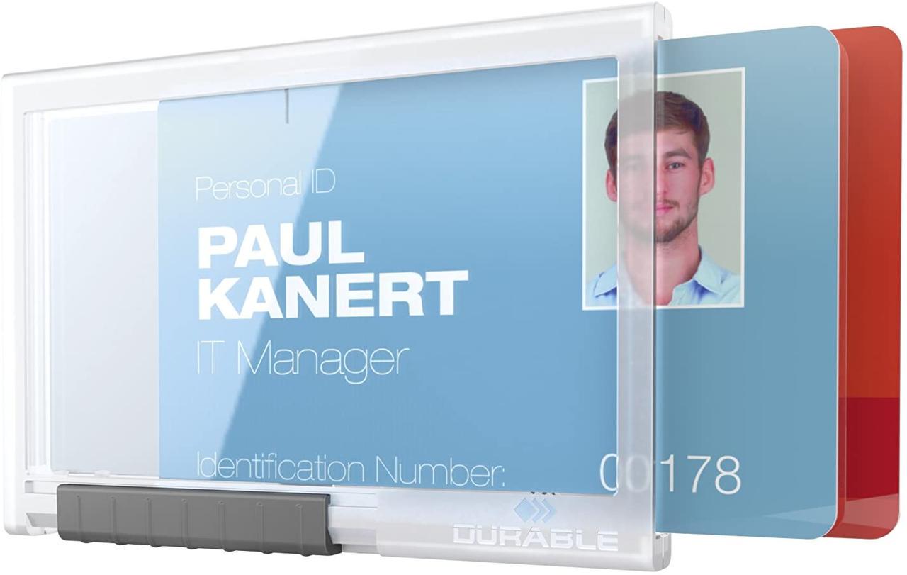 Держатель для карточки пропуска DURABLE DUO на 2 карты (1214048006)