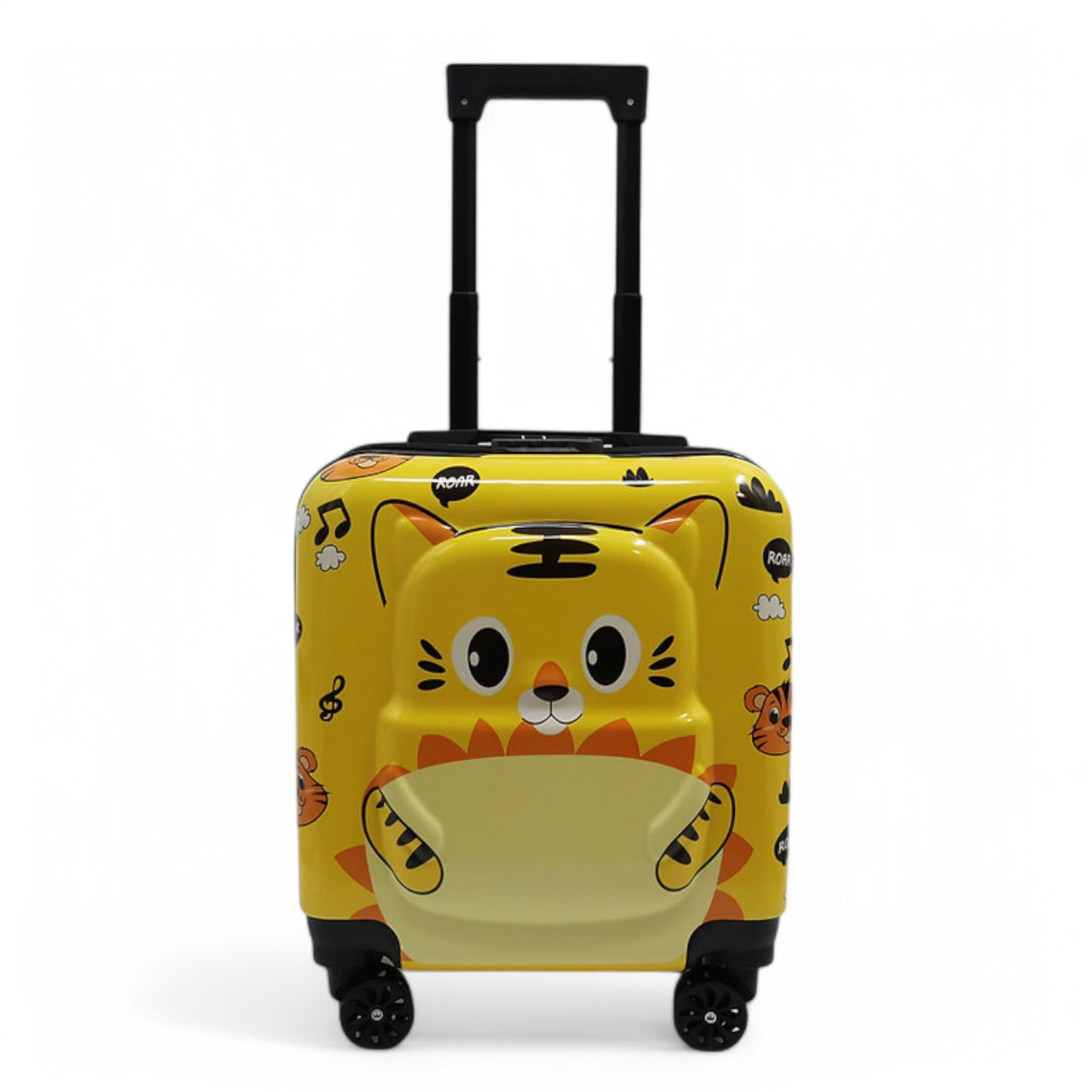 Чемодан детский H&H Yellow Tiger ABS-пластик на 4 колесиках с кодовым замком 35 л (S_D-12)