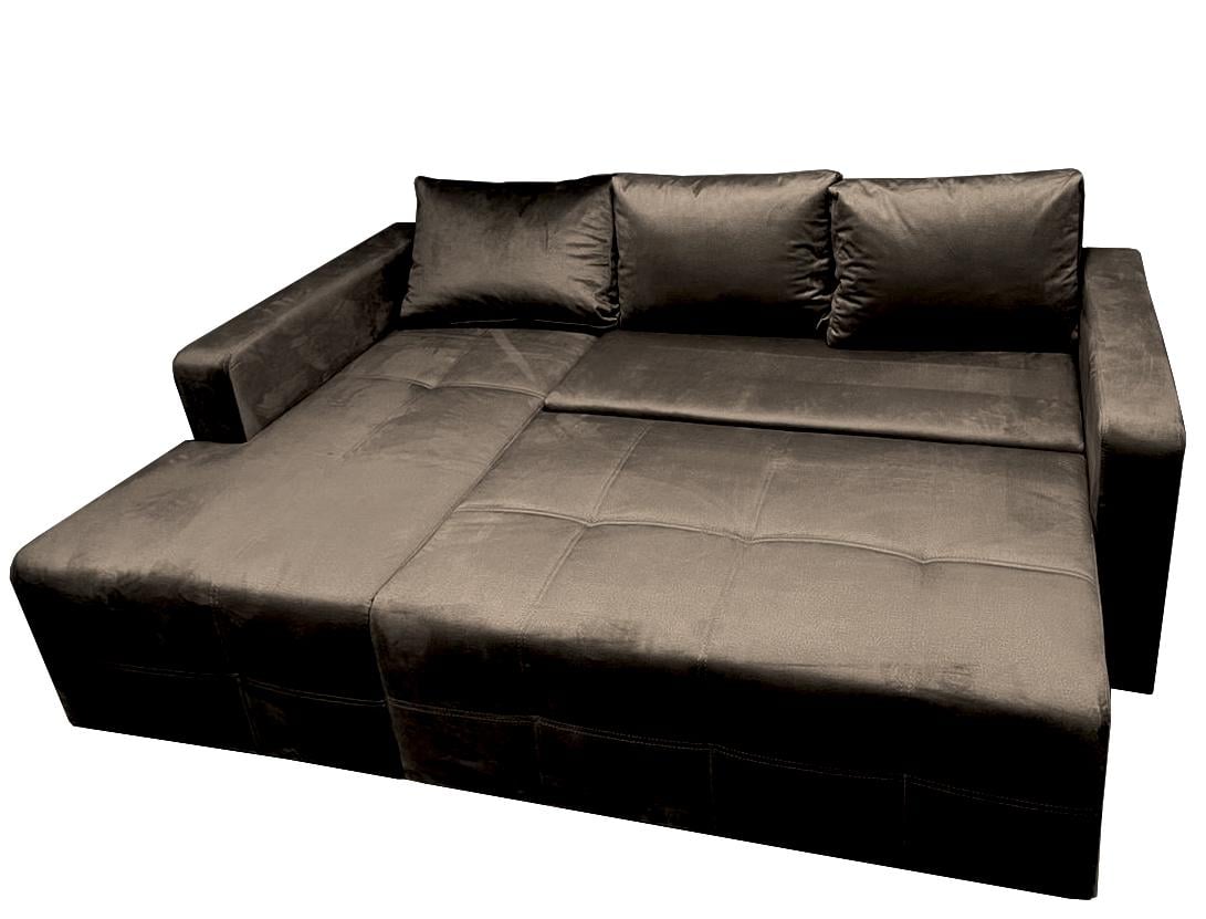 Диван угловой левый RidneTut Norman еврокнига Emilia 15 230х155 см Мокко (43410102-15) - фото 2