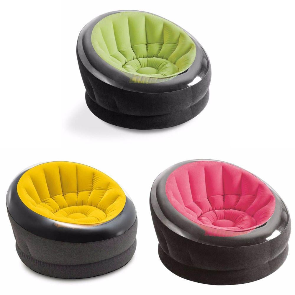 Надувное кресло Intex 68582 112 x 109 x 69 см Синий/Желтый/Розовый (35696848)
