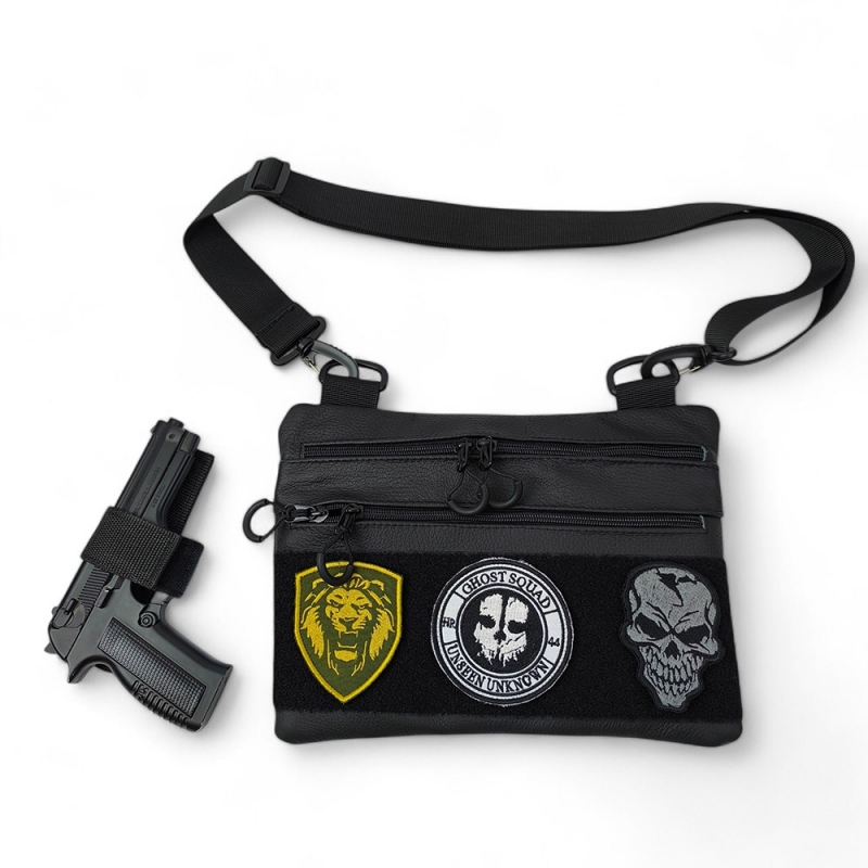 Сумка-кобура 6805 натуральная кожа Black (tf6805) - фото 5 Сумка-кобура 6805 натуральная кожа Black (tf6805) - фото 5