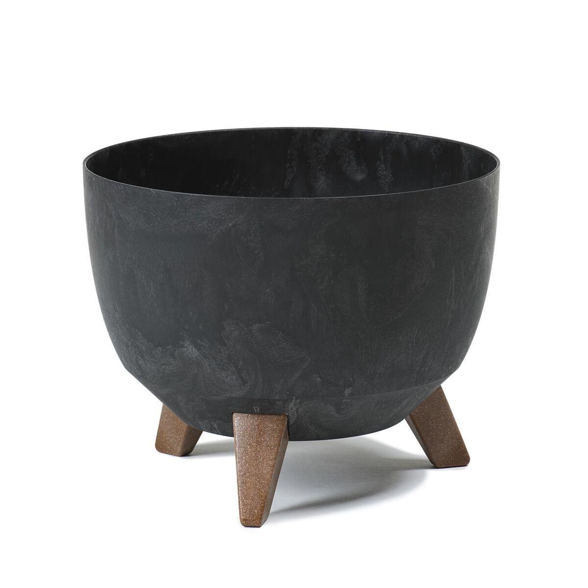 Вазон Lamela ROMA 242х150 мм 5,1 л Черный бетон (9717972 Line) - фото 1 Вазон Lamela ROMA 242х150 мм 5,1 л Черный бетон (9717972 Line) - фото 1