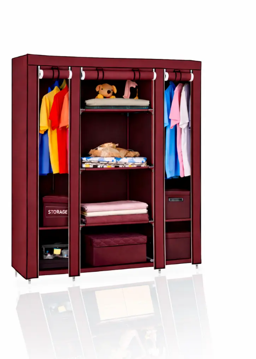 Тканинна шафа HCX Storage Wardrobe для одягу та речей Бордовий (31921070) Тканинна шафа HCX Storage Wardrobe для одягу та речей Бордовий (31921070)
