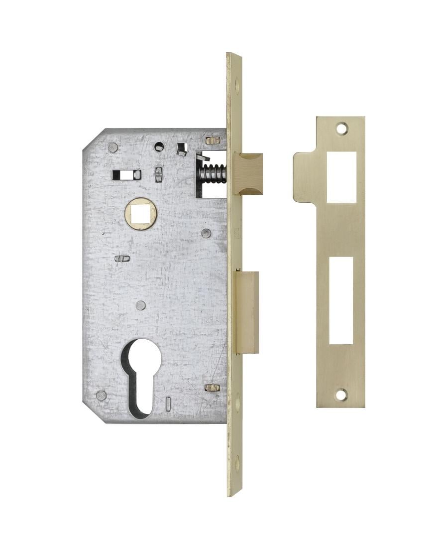 Замок врізний Siba 10037/D 62/40 мм Полірована латунь PB (10037/D PB)