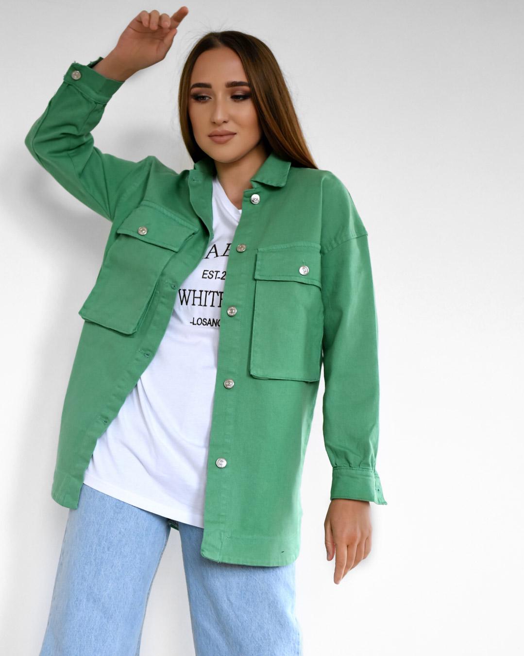 Куртка джинсовая Carica-6963-12 S Зеленый (2000002470694)