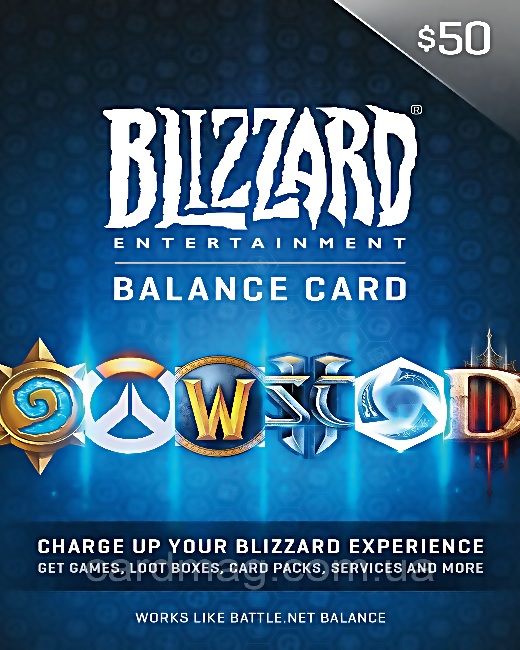 Подарочная карта Blizzard Battle.net 50 USD