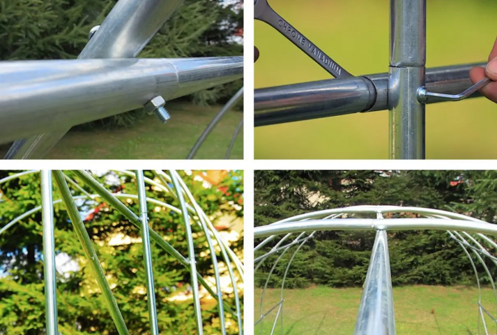 Теплиця садова Bonro UP-6м² з вікнами з армованою плівкою Зелений (SI-UP6GR) - фото 8