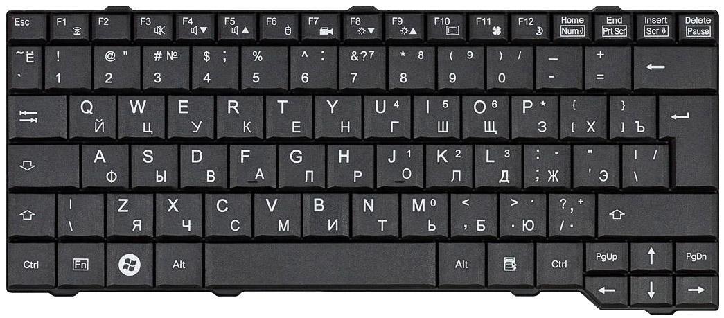 Клавиатура для ноутбука Fujitsu Amilo SA3650 вертикальный Enter Black Клавиатура для ноутбука Fujitsu Amilo SA3650 вертикальный Enter Black