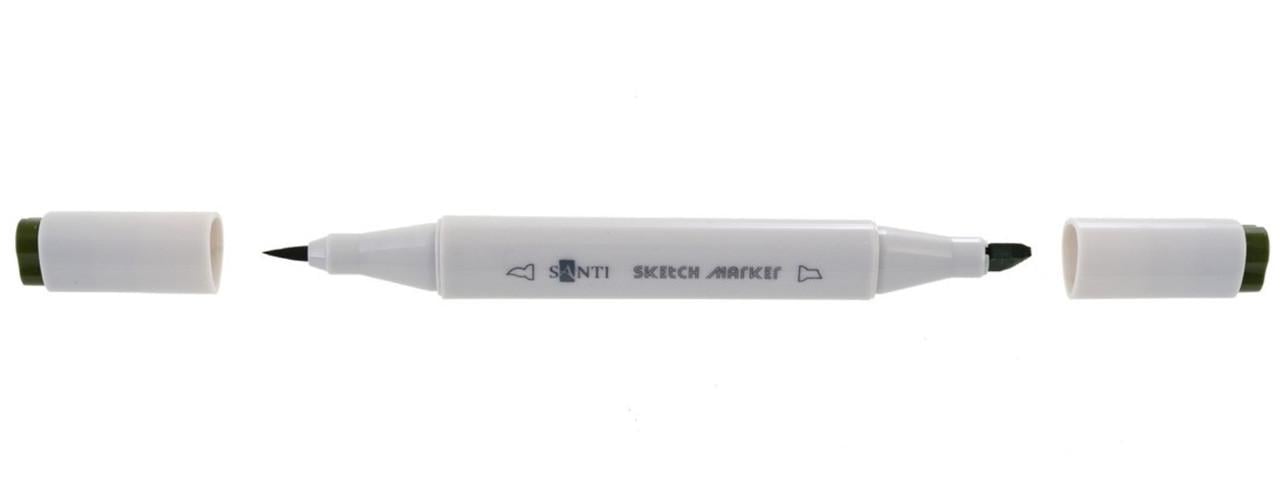 Маркер акварельный Santi sketch Оливковый