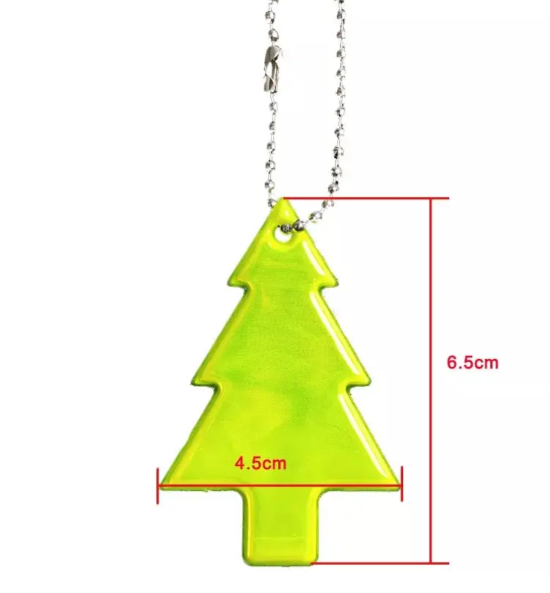 Брелок світловідбиваючий Ялинка 45x65 мм Салатовий (92040/1) - фото 2 Брелок світловідбиваючий Ялинка 45x65 мм Салатовий (92040/1) - фото 2