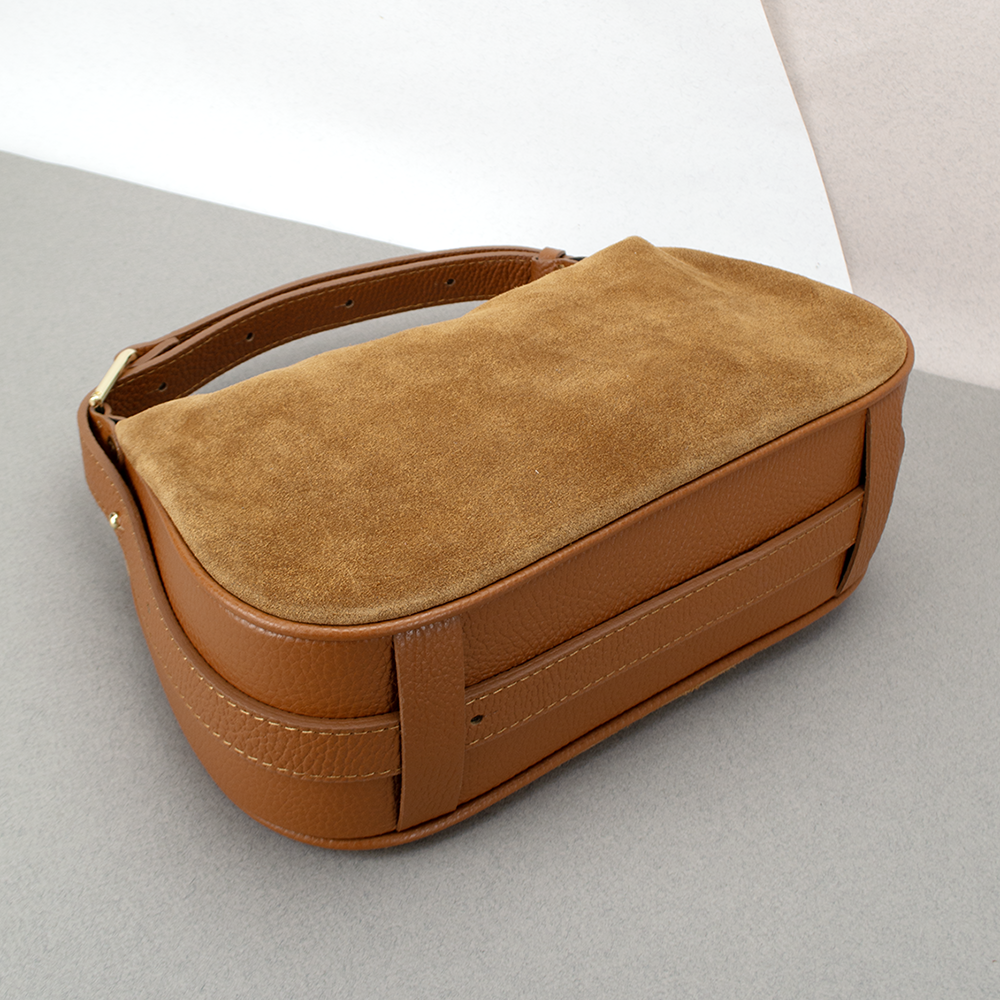 Сумка женская замшевая Virginia Conti 03800 Темно-рыжий (2423709318) - фото 4 Сумка женская замшевая Virginia Conti 03800 Темно-рыжий (2423709318) - фото 4