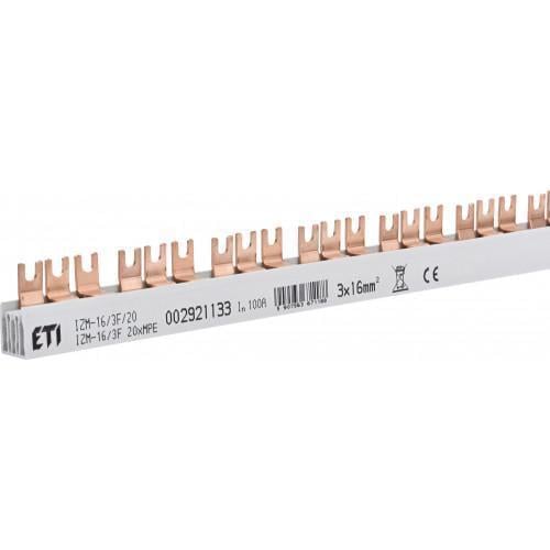 Шина питания ETI Fork IZM 16/3F/20хMPE 16 мм2 3P 1 м 60-модульная 20xMS/MPE (2921133)