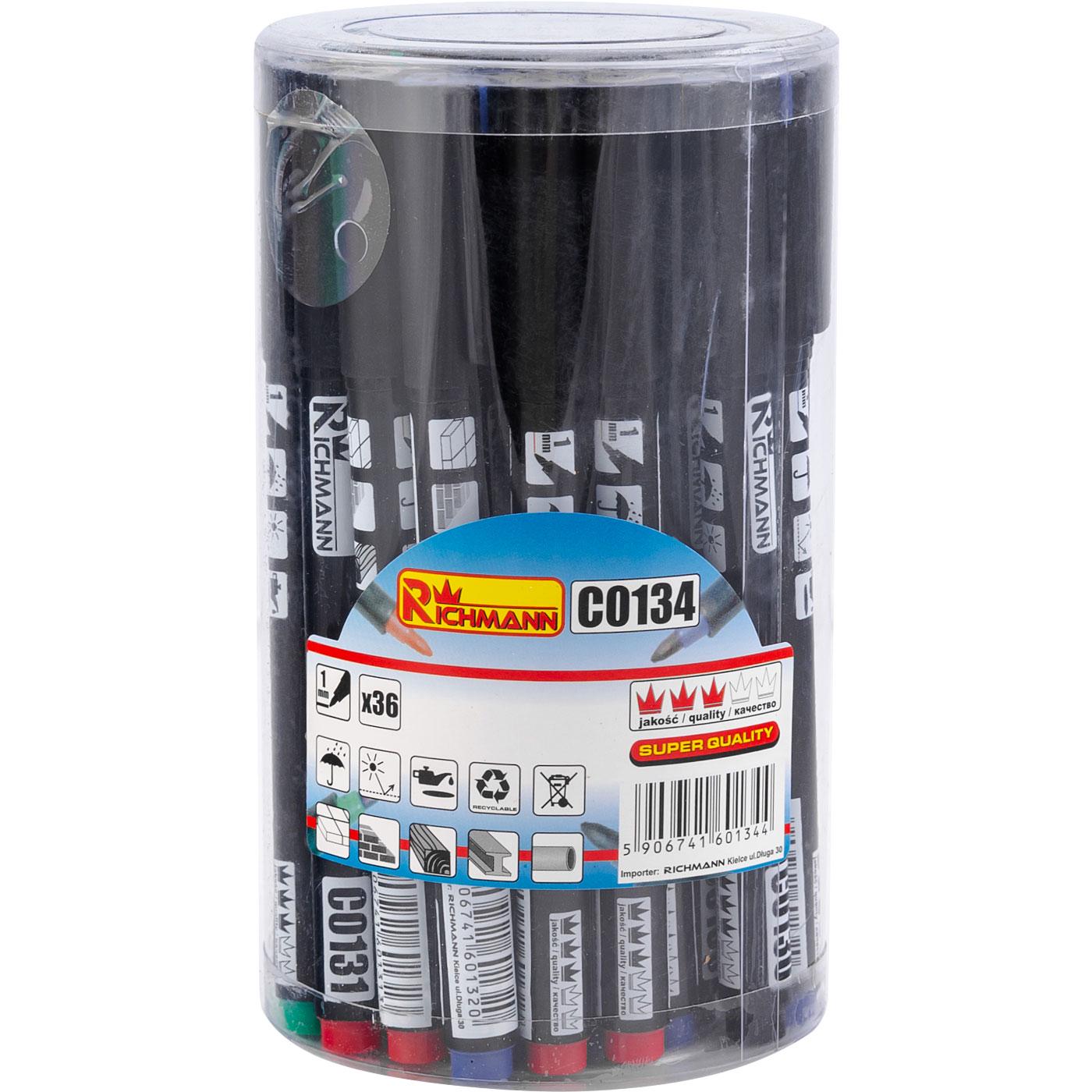 Набор маркеров строительных Richmann C0134 4 цвета 36 шт.