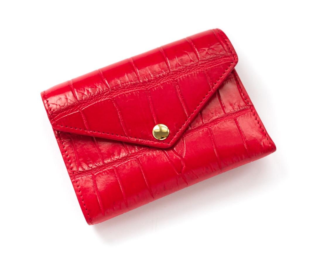 Кошелек Ekzotic Leather из кожи крокодила Красный (cw 110)