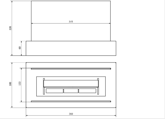 Биокамин GMT Home 360x220x180 мм White (L mel gmt home white) - фото 4