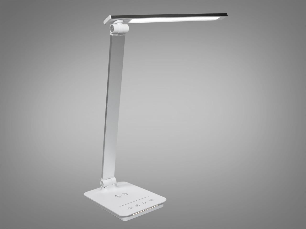 Настольная лампа LED с USB-зарядкой и ночником A5502P-SL-W-CH-LS на 6W Хром матовый  (2140355294)