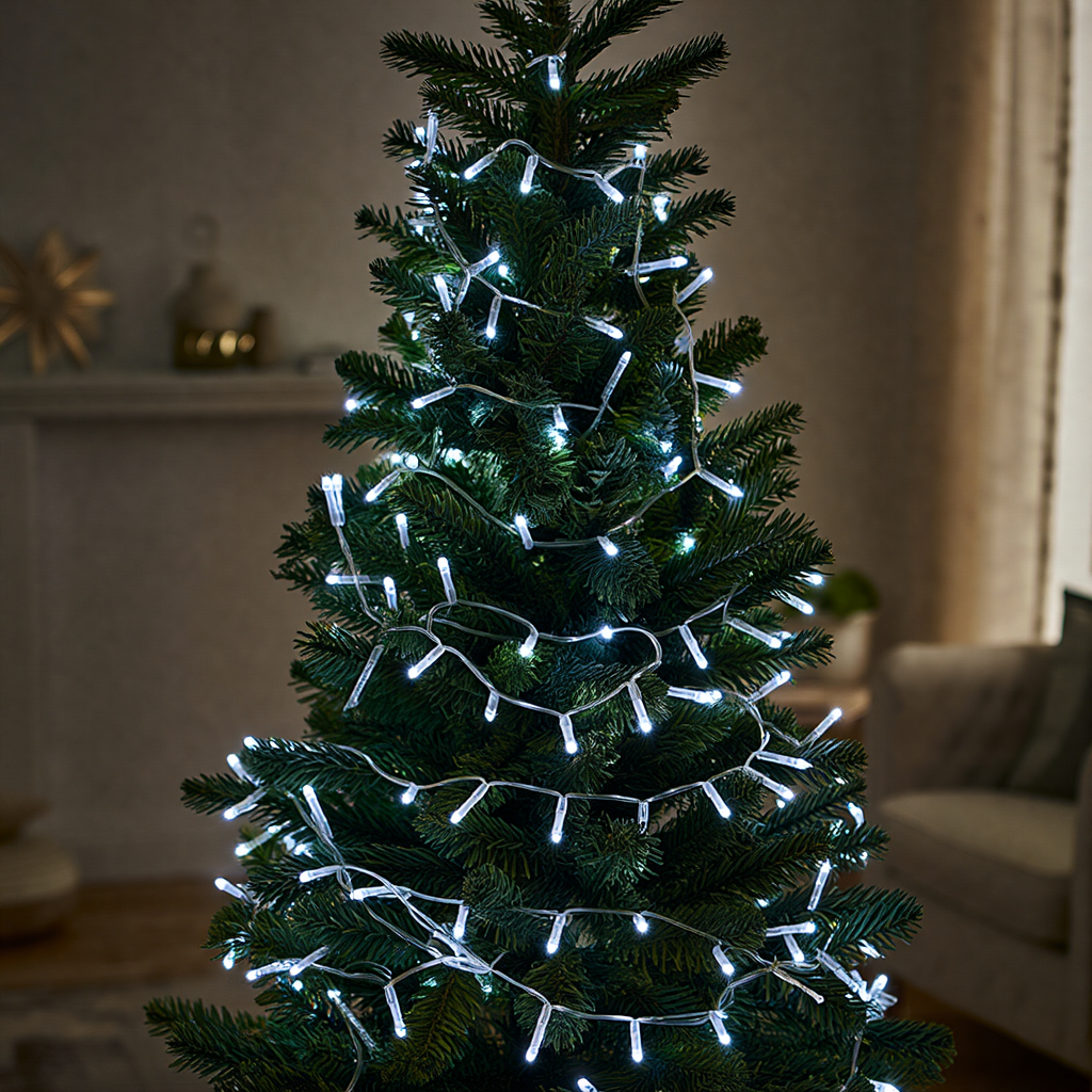 Гирлянда комнатная Нить W180LED18MWW 18 м 180 LED Белый/Белый (29912680)