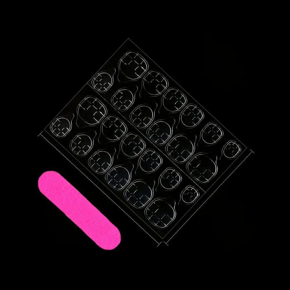 Ногти накладные Цветной френч с объемным бантом и стразами квадрат средней длины с клеевыми стиками 24 шт. Красный (3000003740) - фото 8 Ногти накладные Цветной френч с объемным бантом и стразами квадрат средней длины с клеевыми стиками 24 шт. Красный (3000003740) - фото 8