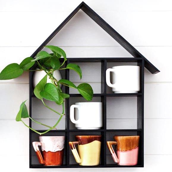 Полка для кружек из дерева Варага Венге (СДК-006612)