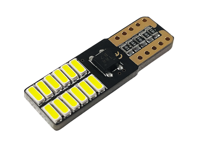 Автомобильная лампа T10 W5W с обманкой 24В SMD3014-24led Белый (8602)