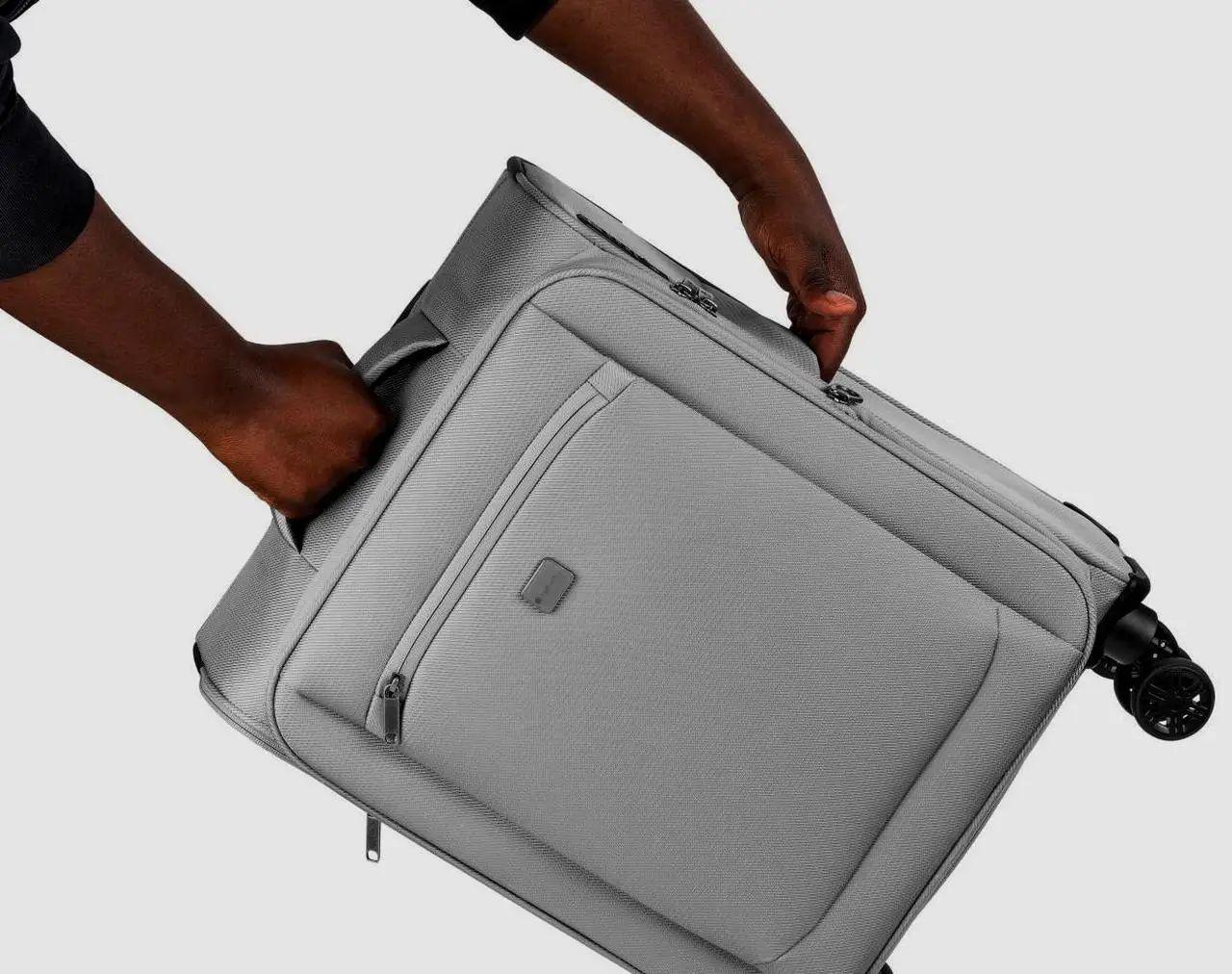 Валіза тканинна мала Topmove зі збільшенням об'єму 35/40 л Сірий (IAN445590 black) - фото 2