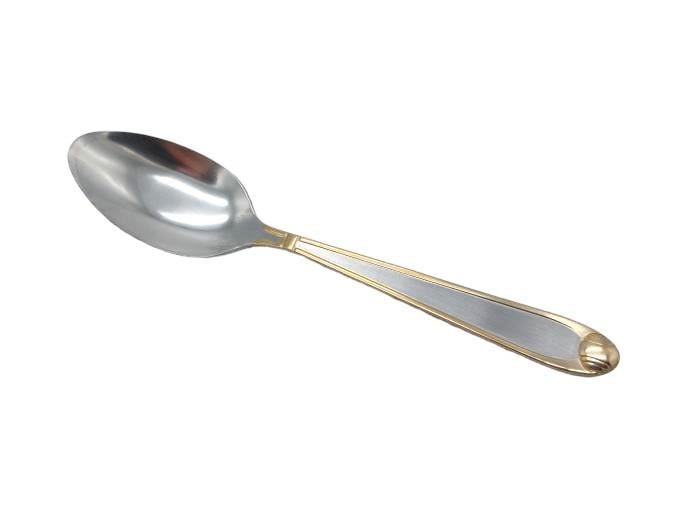 Ложка чайная Капля с позолотой из нержавеющей стали 14,5 см 6 шт. (15006)