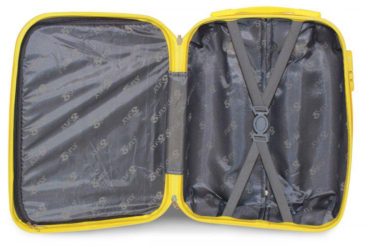 Чемодан пластиковый Fly 310 XS мини ручная кладь на 4 колесах Желтый (CEKRBFL310XM4JEL) - фото 7