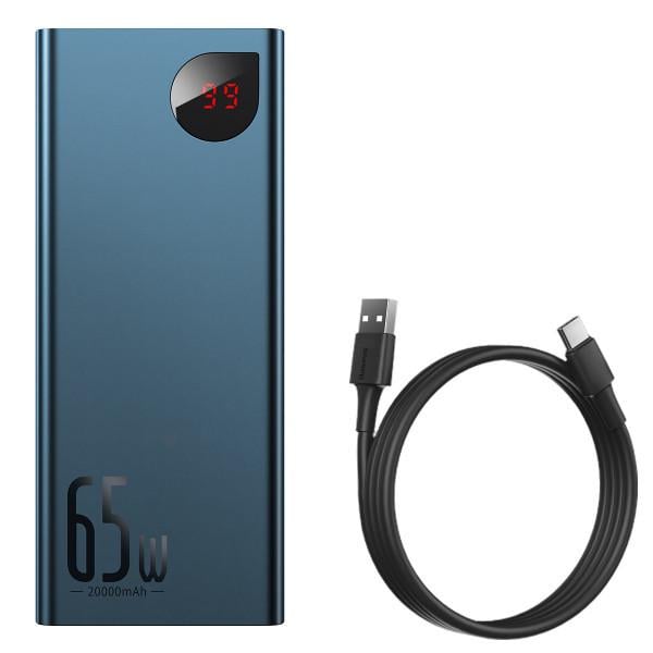 Повербанк BASEUS Adaman Metal Digital Display Quick Charge 20000 mAh PPIMDA-D03 Blue - фото 5