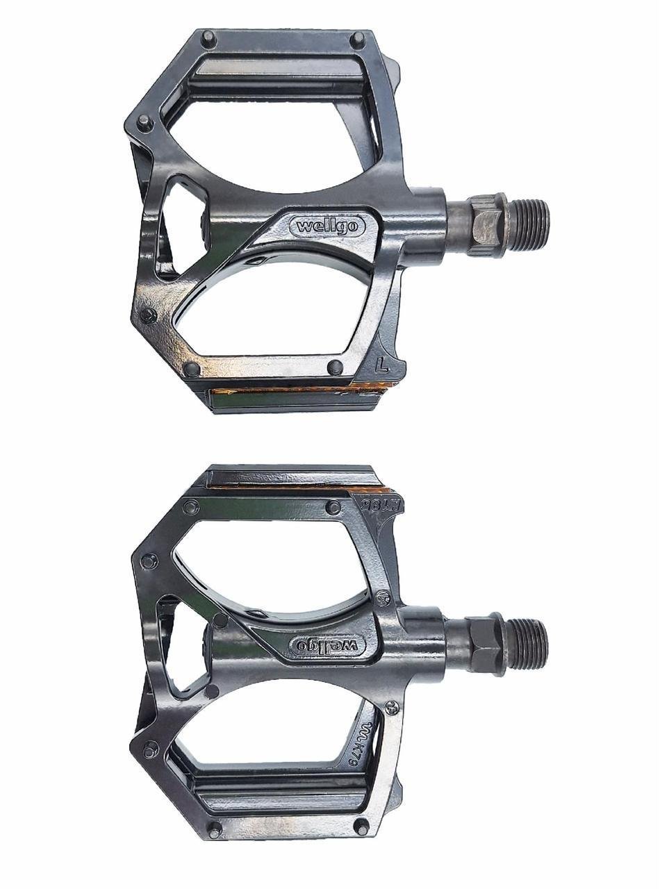 Педали велосипедные алюминиевые Wellgo M195 на полимерных подшипниках Черный (G0001511) - фото 2 Педали велосипедные алюминиевые Wellgo M195 на полимерных подшипниках Черный (G0001511) - фото 2