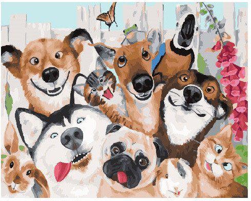 Картина по номерам Brushme Животные чудаки (GX25318) Картина по номерам Brushme Животные чудаки (GX25318)