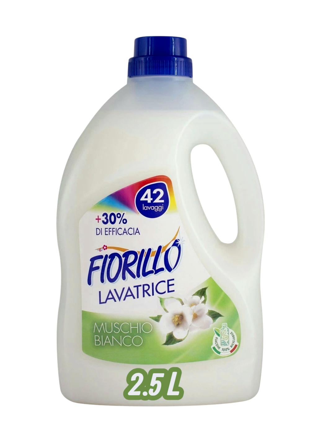 Гель концентрат для стирки универсальный Fiorillo Lavatrice White Musk 42 цикла стирки 2,5 л (00919) Гель концентрат для стирки универсальный Fiorillo Lavatrice White Musk 42 цикла стирки 2,5 л (00919)