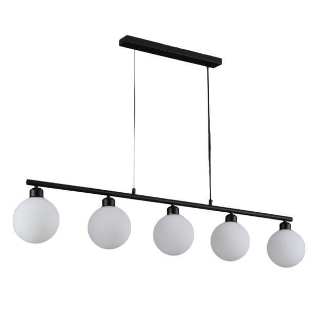 Люстра подвесная Valeso с металлическим каркасом на пять плафонов Е27 IP20 60W (V-GLD-23972/5 Black)